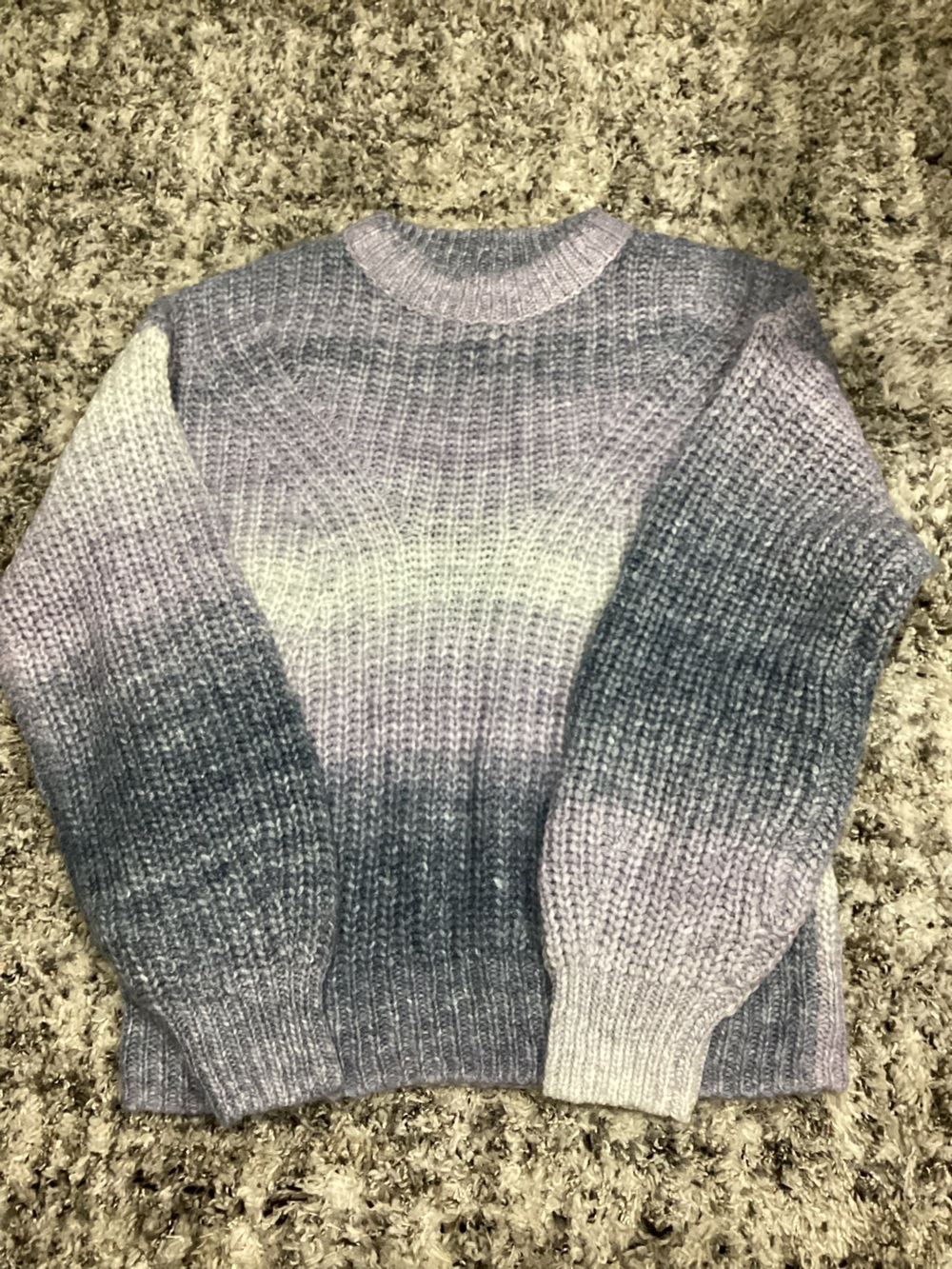 a new day Ombre Crewneck Sweater in Blue and Gray